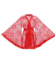 Close To You Sexy Sheer Robe - Red