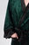 Crushed Velvet Robe Men's With Lining - Green