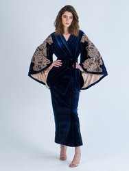 Glorious Velvet Kimono - Blue