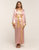 Kami Long Satin Kimono Robe - Pink - Pink and Gold