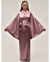 Lilac Long Satin Kimono Robe