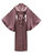 Lilac Long Satin Kimono Robe