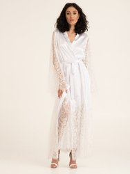 More Than A Woman Robe And Nightgown Set - White