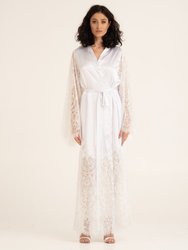 More Than A Woman Robe And Nightgown Set - White - White
