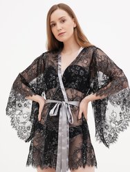 Seducer Sexy Sheer Lace Kimono Robe