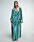 Tokyo Satin Robe And Nightgown Set - Green