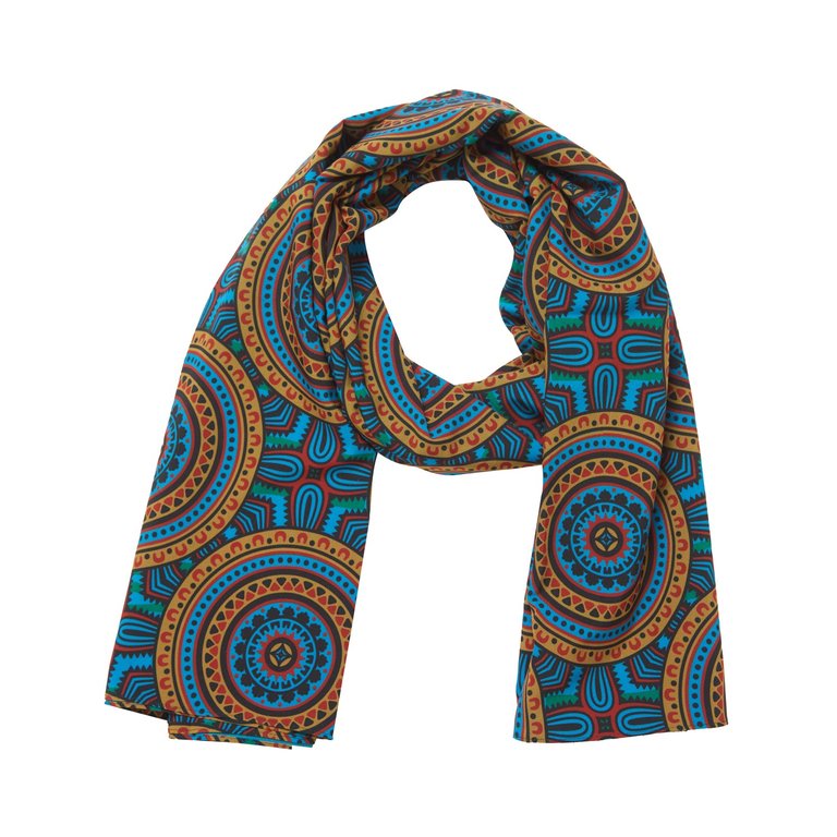 Aqua Print Scarf