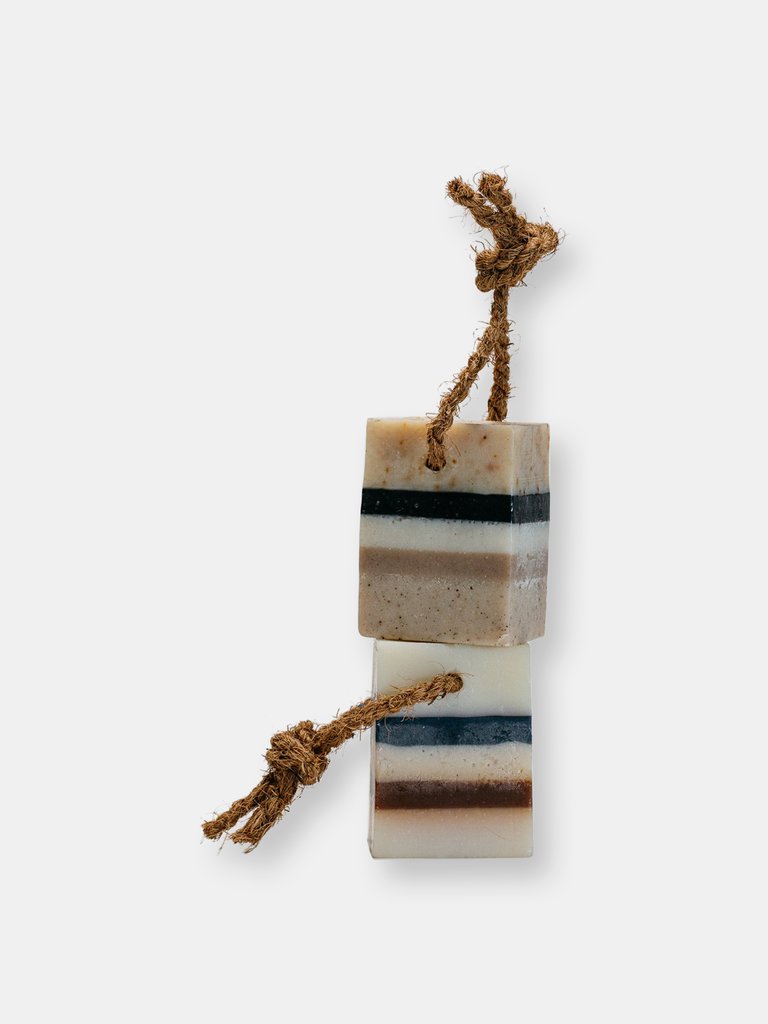 Scrub and Soothe Soap On A Rope Set