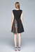 Black And Silver Evening Boatneck Sleeveless Short A-Line Dress