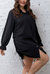 Black Day Tent V-Neck Long Sleeve Mini Dress