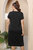 Black Office Tent Crewneck Short Sleeve Above Knee Dress