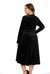 Black Сocktail A-line V-Neck Long Sleeve Knee Dress