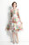 Multicolor Day A-Line V-Neck Long Sleeve Below Knee Printed Dress - Multicolor