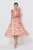 Orange Day A-Line V-Neck Sleeveless Midi Dress