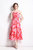 Red & Pink Day A-Line Maxi Strap Printed Dress - Red