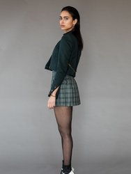 Oxford Pleated Zip Skirt