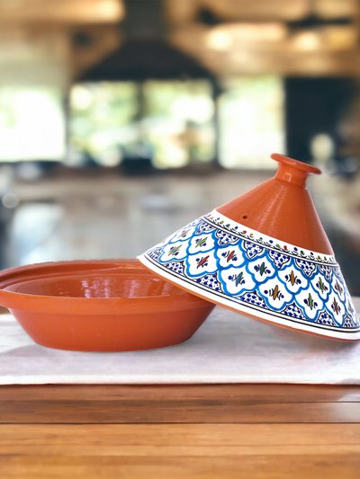 Kamsah Large Cooking & Serving Tagine Pot - Supreme Mediterranean Turquoise product