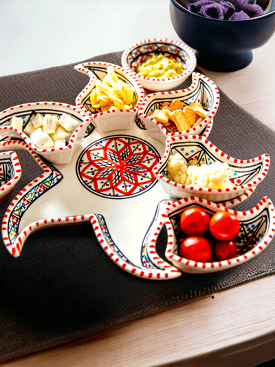 Kamsah Large Star Plate & Serving Set, Tuareg Red product