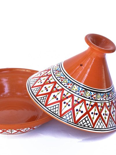 Kamsah Medium Cooking & Serving Pot Tagine, (Supreme Tuareg Red) product