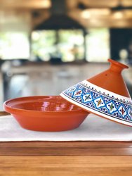Medium Cooking & Serving Tagine Pot, Signature Mediterranean Turquoise