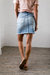 Button-Down Mini Skirt In Blue