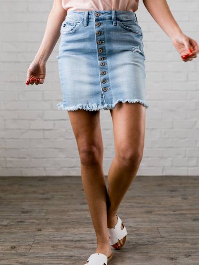 Kancan Button-Down Mini Skirt In Blue product