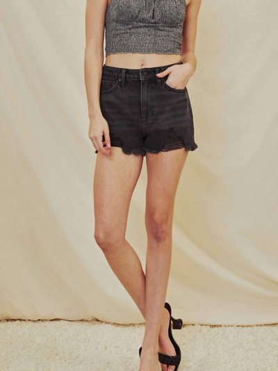 Kancan High Rise Mom Shorts In Faded Black product