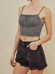 High Rise Mom Shorts In Faded Black