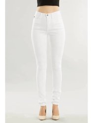 High Rise Skinny Jeans - White