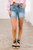 Just Right Distressed Denim Shorts In Blue - Blue