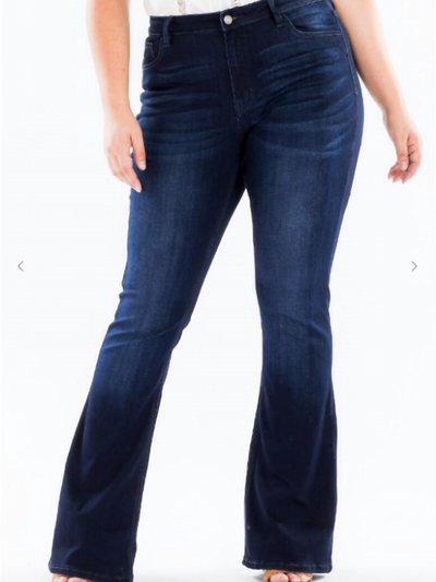 Kancan Mid Rise Flare Jeans In Blue product