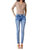 Mid Rise Slightly Distressed Skinny Jean Medium In Denim - Denim