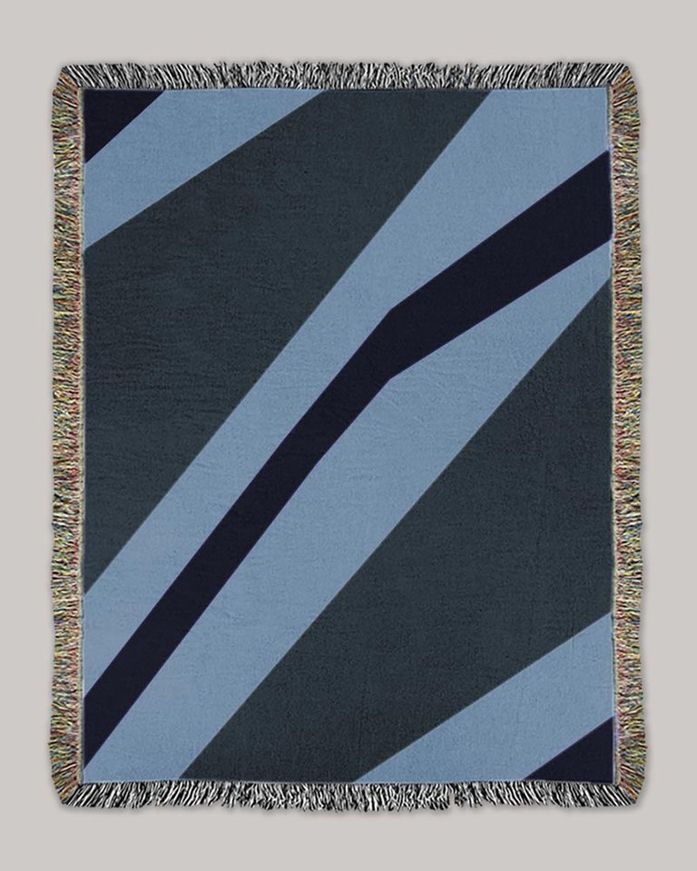 Zeze Throw Blanket - Cloudy Blue Multi - Blue