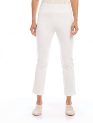 Cropped Pintuck Pants In Off White - Off White