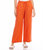 Drawstring Wide Leg Pants In Orange - Orange