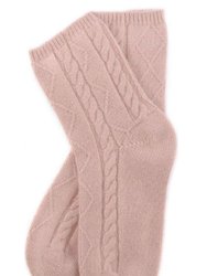 Cable Knit Cashmere Socks