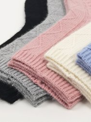 Cable Knit Cashmere Socks