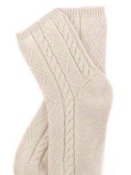 Cable Knit Cashmere Socks