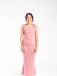 Cashmere Sleeveless Ribbed Maxi Dress