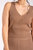 Ribbed Cashmere Crop Tank Top - Brown