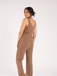 Ribbed Cashmere Flare Pants