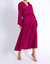 Cassandra Midi Dress In Magenta - Magenta