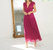 Mernet Midi Dress In Hot Pink - Hot Pink