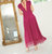 Mernet Midi Dress In Hot Pink