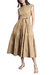 Virginia Midi Dress In Khaki - Khaki