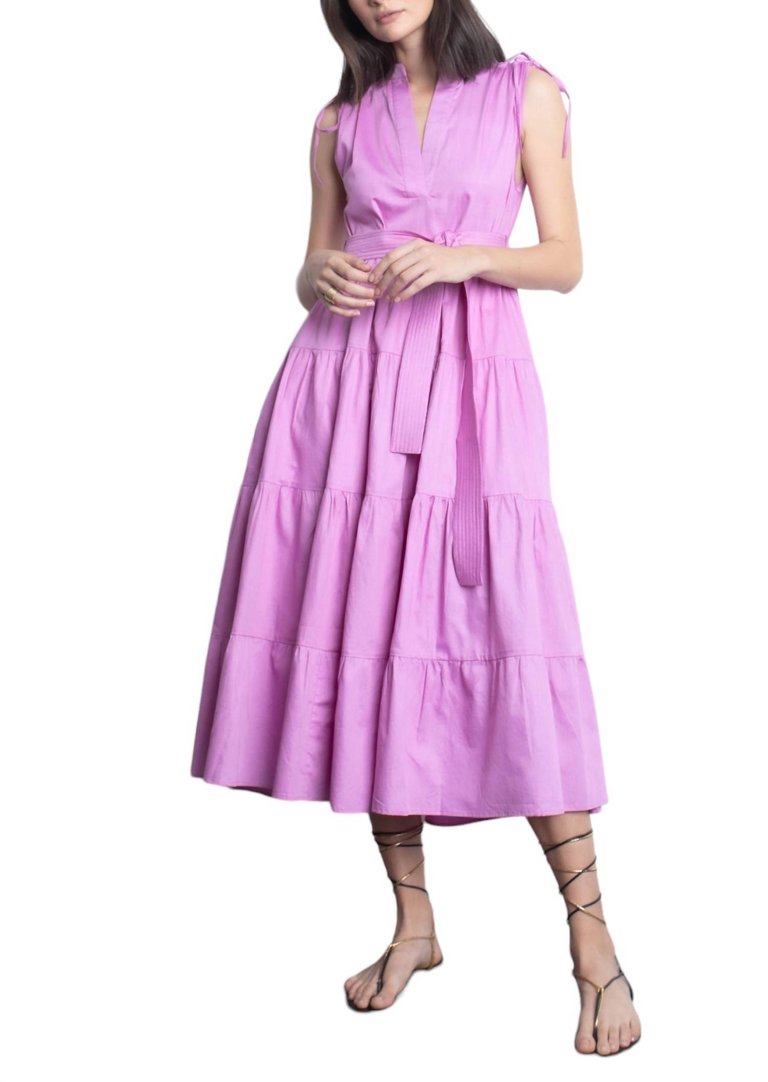 Virginia Midi Dress In Lavender - Lavender