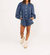 Denim Pocket Romper Playsuit - Blue