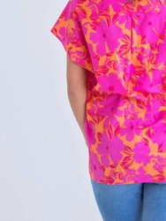 Floral Tropical V-Neck Top