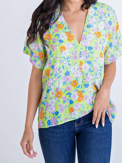 Karlie Floral V-Neck Top product