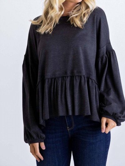 Karlie Knit Oversize Top In Charcoal product